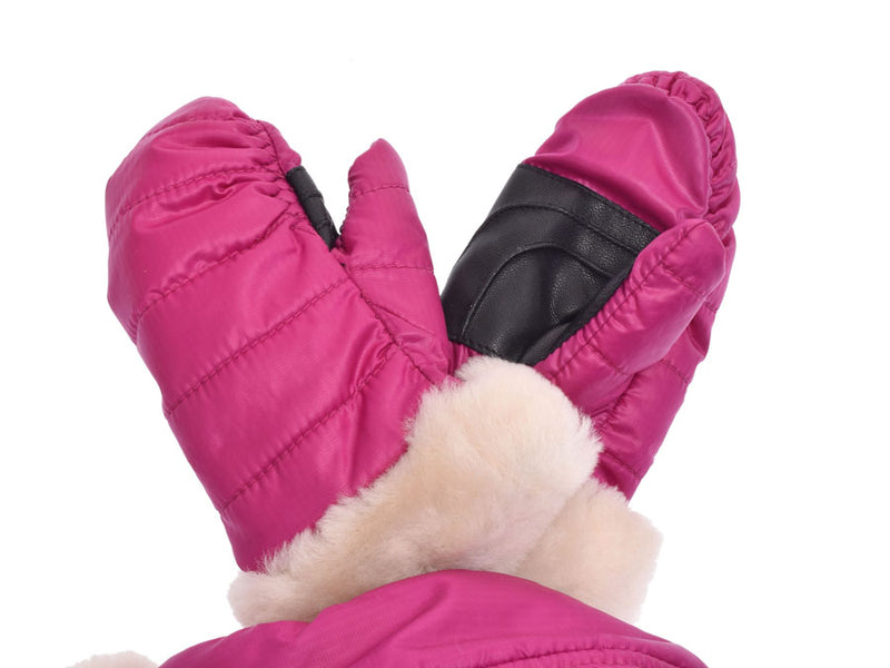 アグ子供用 ハット/ミトン ギフトセット 4-6歳 帽子 手袋 ピンク