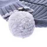UGG Ag Children's Hat/Mitten Gift Set 4-6 Years Old Knit Hat Gloves Gloves Grey Kids Wool/Nylon/Acrylic Hat Unused Ginzo