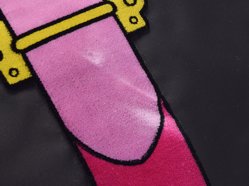プラダ トートバッグ ピンク  黒 レディース ナイロン レザー ベロア 未使用 美品 PRADA 空ギャラ 中古 銀蔵