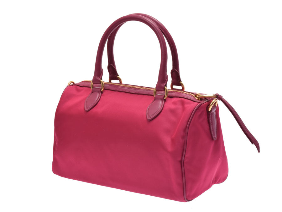 Prada 2WAY Minoboston Pink 1BB797 Ladies Nylon Leather Unused