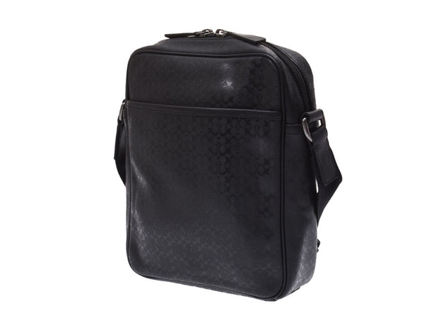 Coach Mini Signature Shoulder Bag Black F70848 Men's PVC Unused Outlet COACH Used Ginzo<br />