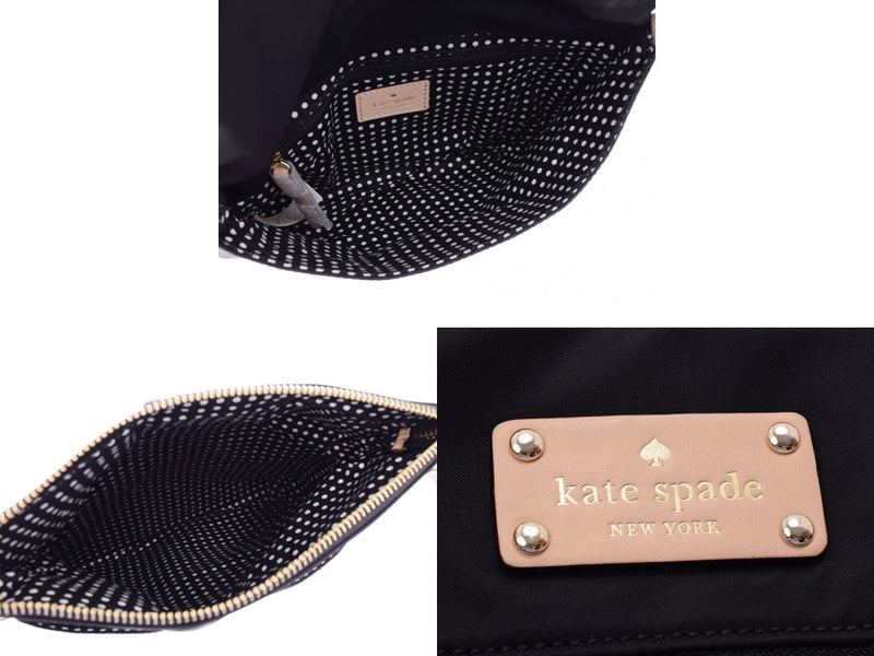 [10 points for all items on entry★11/4 (Mon) 20:00-11/11 (Sun) 23:59] Kate Spade Shoulder Bag Black/Natural Ladies Nylon Unused kate spade Used Ginza Used Ginzo