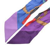 HERMES Yellow/Purple/Red/Blue Ladies Silk Scarves Used