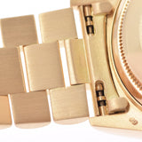 ROLEX ロレックス デイデイト バーク仕上げ 18078 メンズ YG 腕時計 自動巻き シャンパン文字盤 Aランク 中古 銀蔵