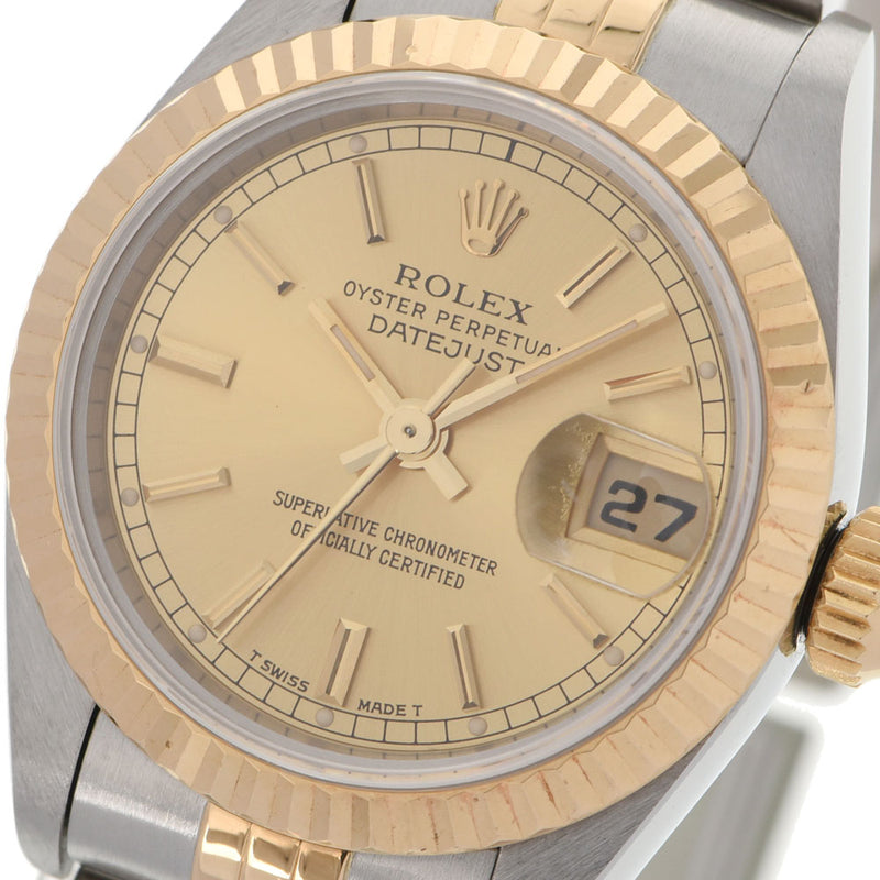 ROLEX ロレックス デイトジャスト 69173 レディース YG/SS 腕時計 自動巻き シャンパン文字盤 Aランク 中古 銀蔵