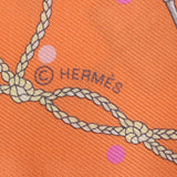 HERMES エルメス ツイリー LES CLES A POIS オレンジ系 レディース シルク100％ スカーフ 新品 銀蔵