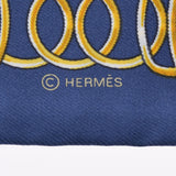 HERMES エルメス ツイリー LIFT PROFILE マリン/ブラック/ゴールド レディース シルク100％ スカーフ 新品 銀蔵
