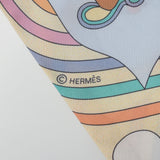 HERMES エルメス ツイリー CARRES VOLANTS 空飛ぶカレ ジョーヌスフレ/シエル/ヴェールジェイド レディース シルク100％ スカーフ 新同 中古 銀蔵