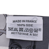 HERMES エルメス ツイリー MORS ET GOURMETTES VICHY アントラシット/メンソール/ブラン レディース シルク100％ スカーフ Aランク 中古 銀蔵