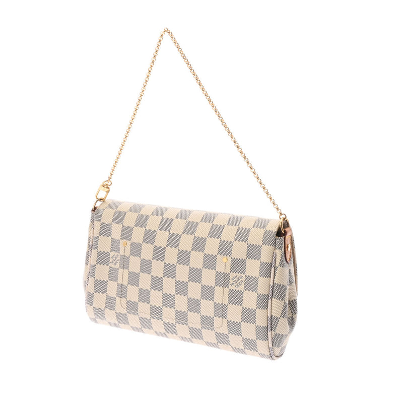 LOUIS VUITTON ルイヴィトン ダミエ アズール フェイボリットMM 2WAY 白 N41275 レディース ダミエアズールキャンバス ショルダーバッグ Aランク 中古 銀蔵