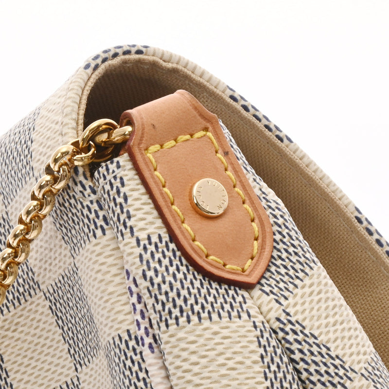 LOUIS VUITTON ルイヴィトン ダミエ アズール フェイボリットMM 2WAY 白 N41275 レディース ダミエアズールキャンバス ショルダーバッグ Aランク 中古 銀蔵