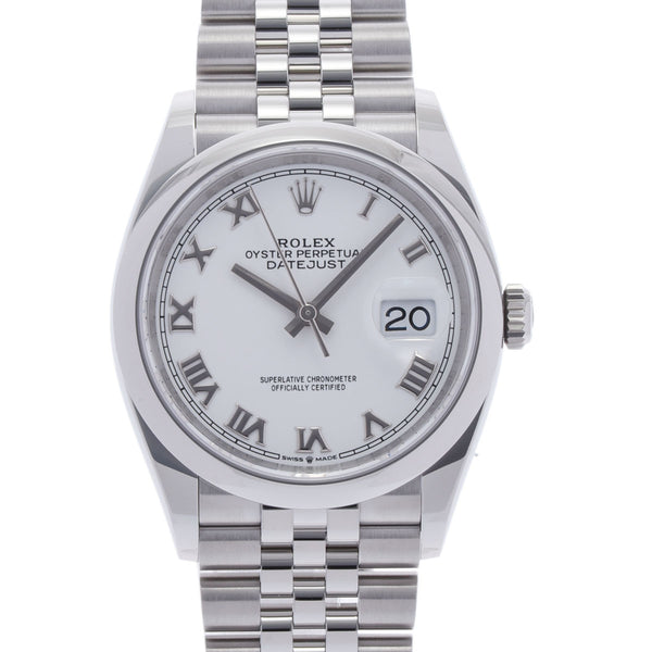 【現金特価】ROLEX ロレックス デイトジャスト 126200 メンズ SS 腕時計 自動巻き ホワイト文字盤 未使用 銀蔵