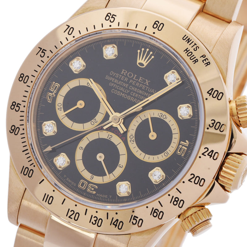 ROLEX ロレックス デイトナ 逆6ダイヤル シングルバックル 16528G メンズ YG 腕時計 自動巻き 黒文字盤 Aランク 中古 銀蔵