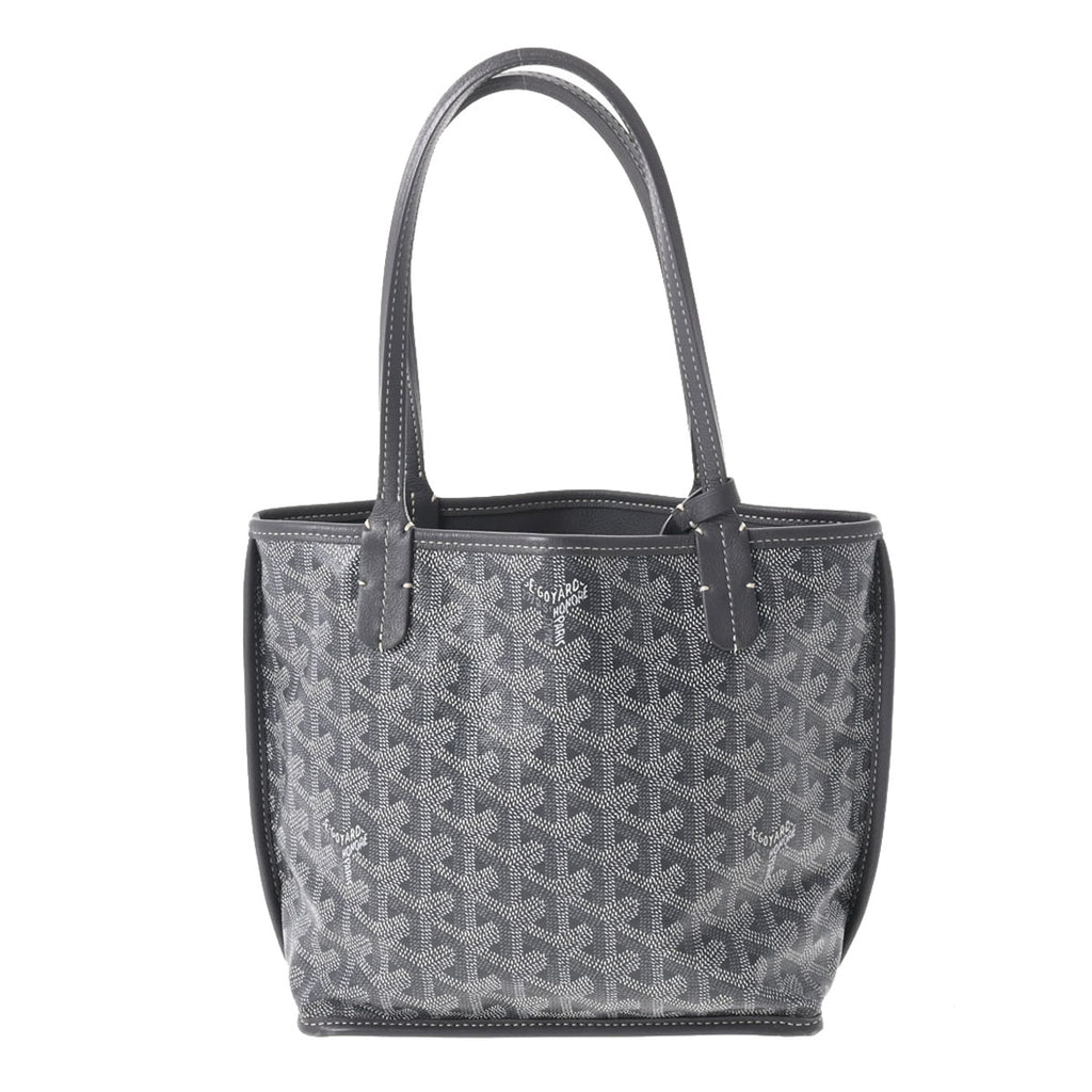 GOYARD ゴヤール アンジュミニポーチ ミニバッグ トートバッグ グレー シルバー金具 【】Aランク - ブランド別