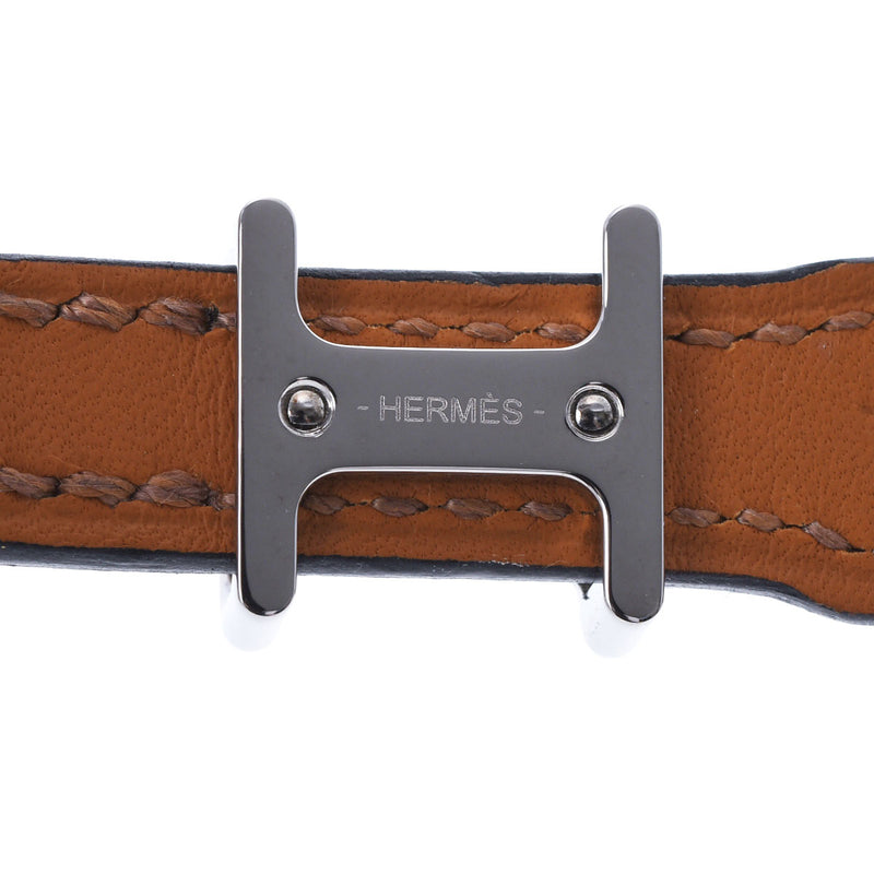 HERMES エルメス ブラック シルバー金具 U刻印(2022年頃) レディース スイフト ブレスレット Aランク 中古 銀蔵