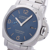 OFFICINE PANERAI オフィチーネパネライ ルミノール マリーナ 1950 3days 銀座限定100本 PAM00958 メンズ SS 腕時計 自動巻き ブルー文字盤 Aランク 中古 銀蔵