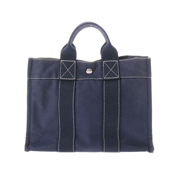 ★★未使用品★★エルメスAller-Retour-TooLucky カシミヤ エルメスドーヴィル PM 紺 ユニセックス キャンバス トートバッグ
