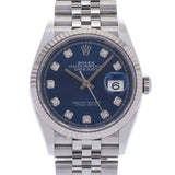 ROLEX ロレックス デイトジャスト 10Pダイヤ 126234 メンズ SS/WG 腕時計 自動巻き 青文字盤 Aランク 中古 銀蔵