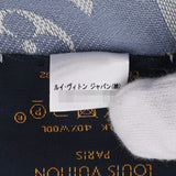 LOUIS VUITTON ルイヴィトン モノグラム デニム レイユール ブルークレール M71382 レディース シルク60％/ウール40％ ショール Aランク 中古 銀蔵