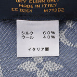 LOUIS VUITTON ルイヴィトン モノグラム デニム レイユール ブルークレール M71382 レディース シルク60％/ウール40％ ショール Aランク 中古 銀蔵
