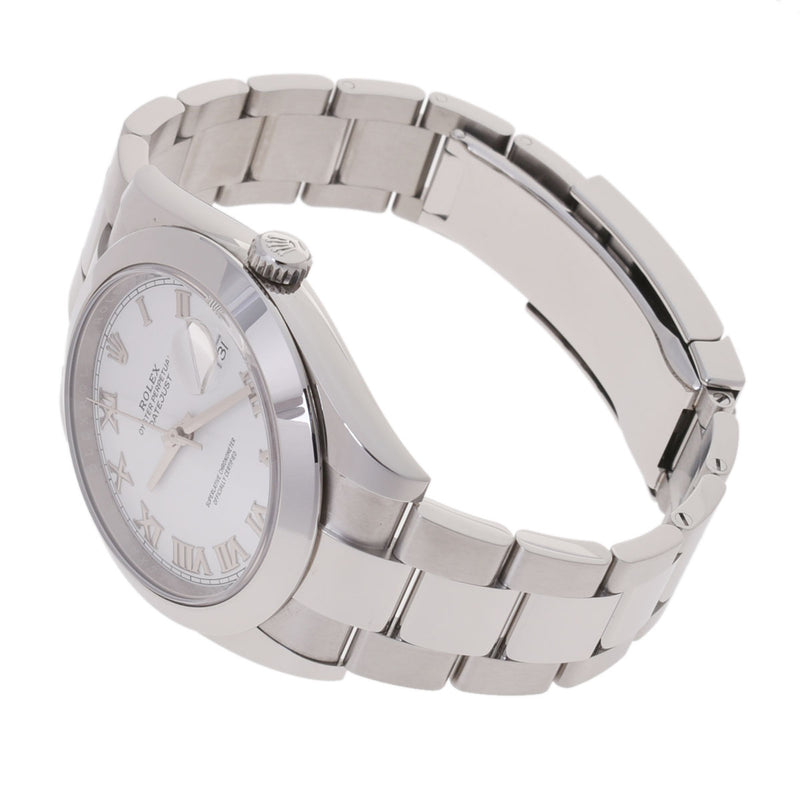 ROLEX ロレックス デイトジャスト41 126300 メンズ SS 腕時計 自動巻き ホワイトローマ文字盤 Aランク 中古 銀蔵