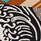 HERMES エルメス カレ90 EN KIMONOS 黒/緑/黄色 レディース シルク100％ スカーフ 新品 銀蔵