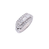 その他 ダイヤ0.80ct/0.36ct #9.5 3連ダイヤリング 9号 レディース Pt850プラチナ リング・指輪 Aランク 中古 銀蔵