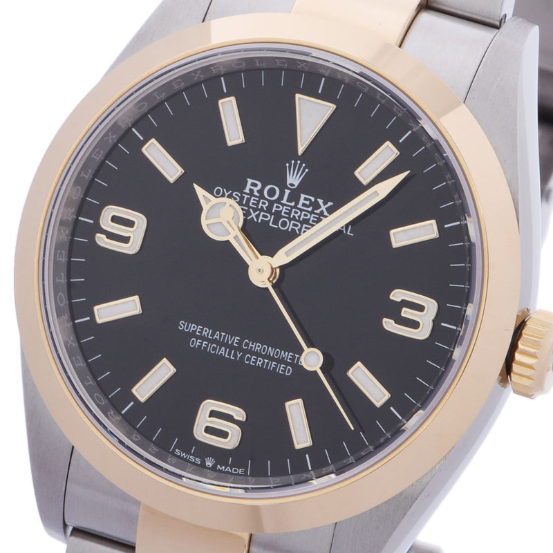 【現金特価】ROLEX ロレックス エクスプローラー1  2023年2月 124273 メンズ SS/YG 腕時計 自動巻き ブラック文字盤 未使用 銀蔵