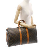 LOUIS VUITTON ルイヴィトン モノグラム キーポルバンドリエール 45 ブラウン M41418 ユニセックス モノグラムキャンバス ボストンバッグ Bランク 中古 銀蔵