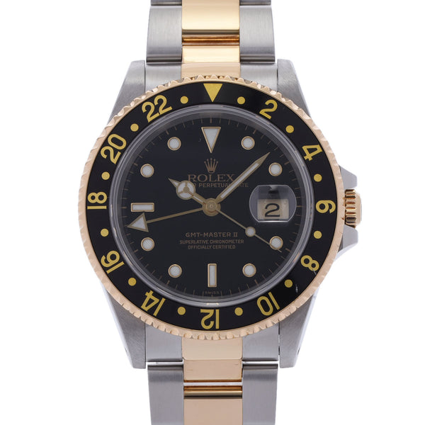 ROLEX ロレックス GMTマスター 16713 メンズ SS 腕時計 自動巻き 黒文字盤 Aランク 中古 銀蔵