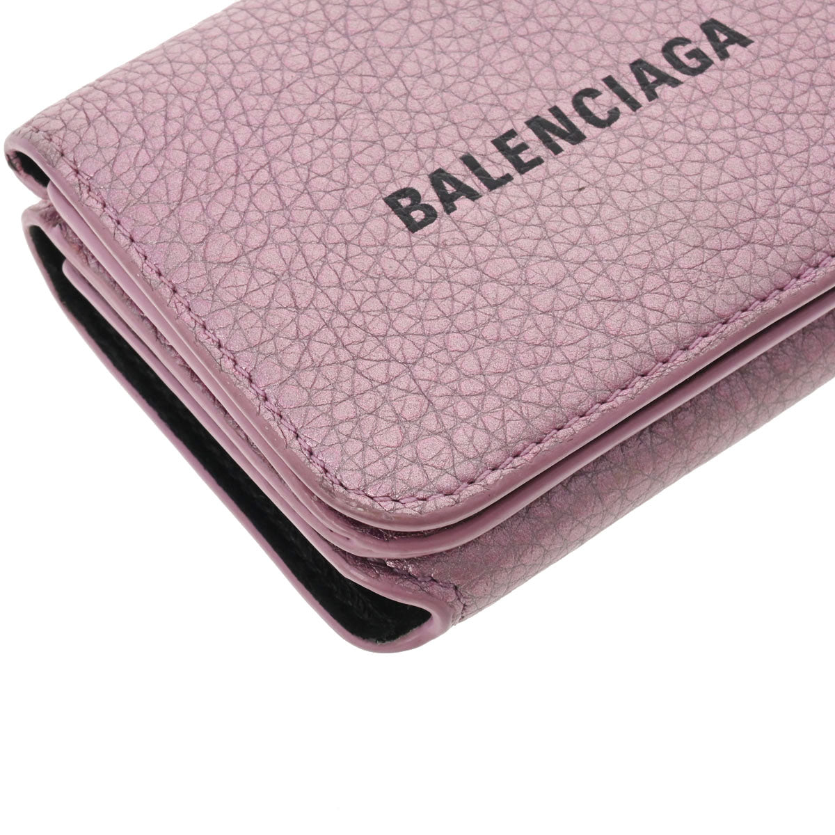 バレンシアガキャッシュ ミニウォレット メタリックピンク レディース レザー 三つ折り財布 593813 BALENCIAGA 中古 – 銀蔵オンライン