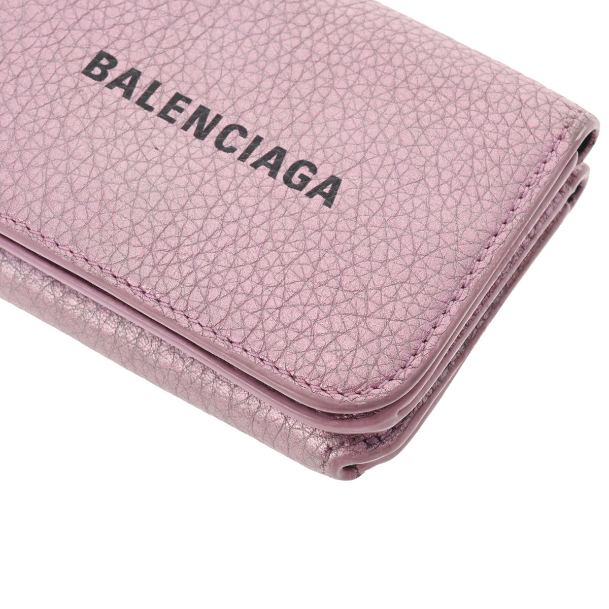 バレンシアガキャッシュ ミニウォレット メタリックピンク レディース レザー 三つ折り財布 593813 BALENCIAGA 中古 – 銀蔵オンライン