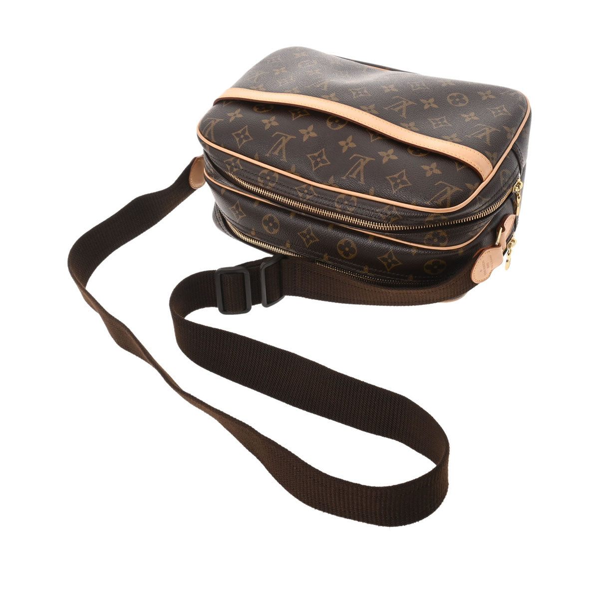【6db1406】ルイヴィトン ショルダーバッグ モノグラム リポーターPM M45254 ブラウン【中古】レディース LOUIS VUITTON - 【6eb0601】ルイヴィトン ショルダーバッグ