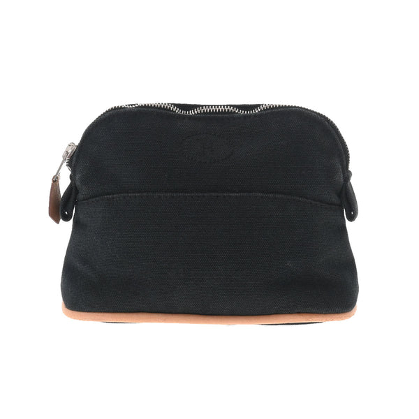 キャンバス 黒 ポーチ エルメス エルメスブリッドアブラック PM 黒 シルバー金具 レディース