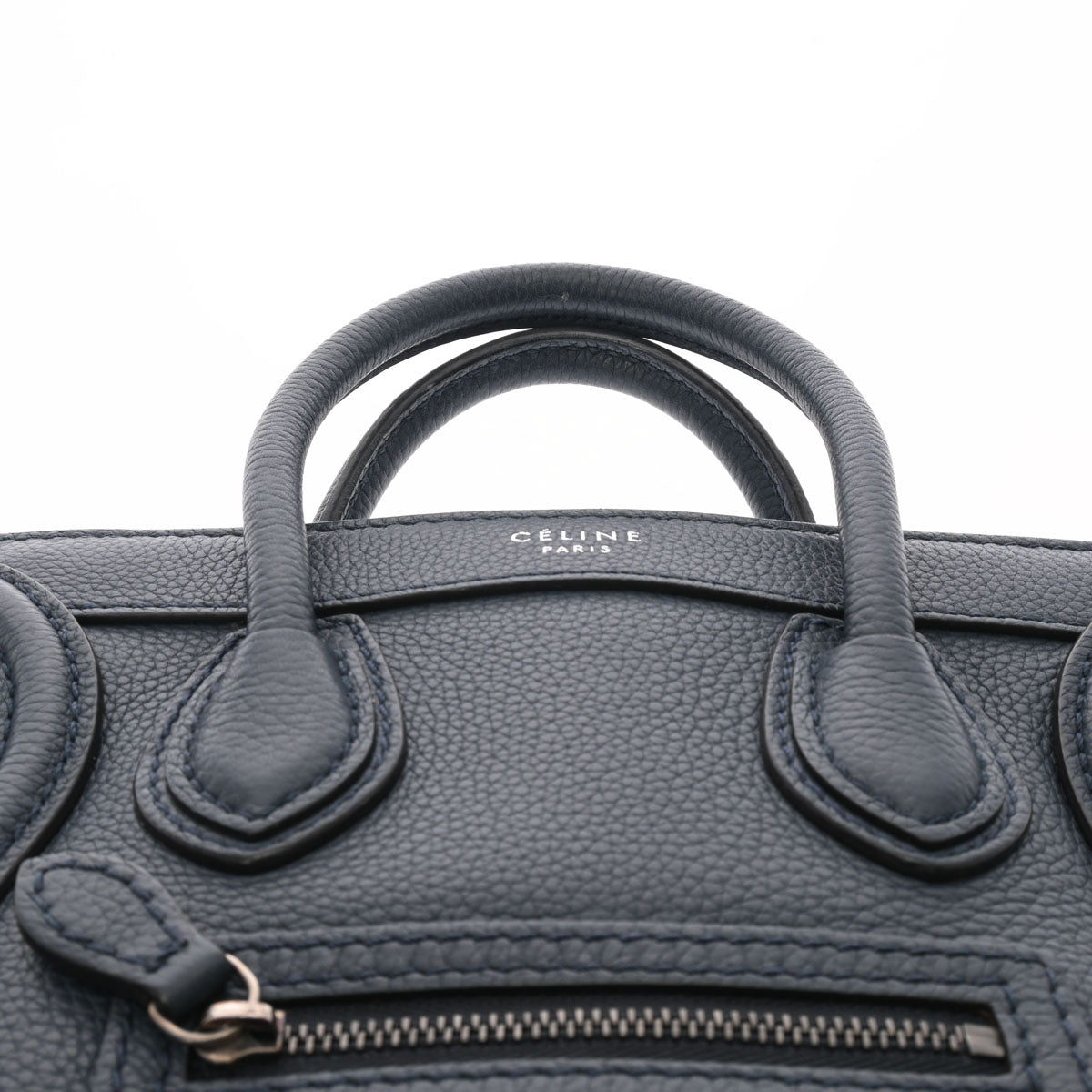 セリーヌラゲージ ナノショッパー ネイビー シルバー金具 レディース レザー 2WAYバッグ 168243LUG.07OR CELINE 中古 –  銀蔵オンライン