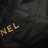 CHANEL シャネル シャネル22 黒 ゴールド金具 AS3261 レディース カーフスキン ハンドバッグ 未使用 銀蔵