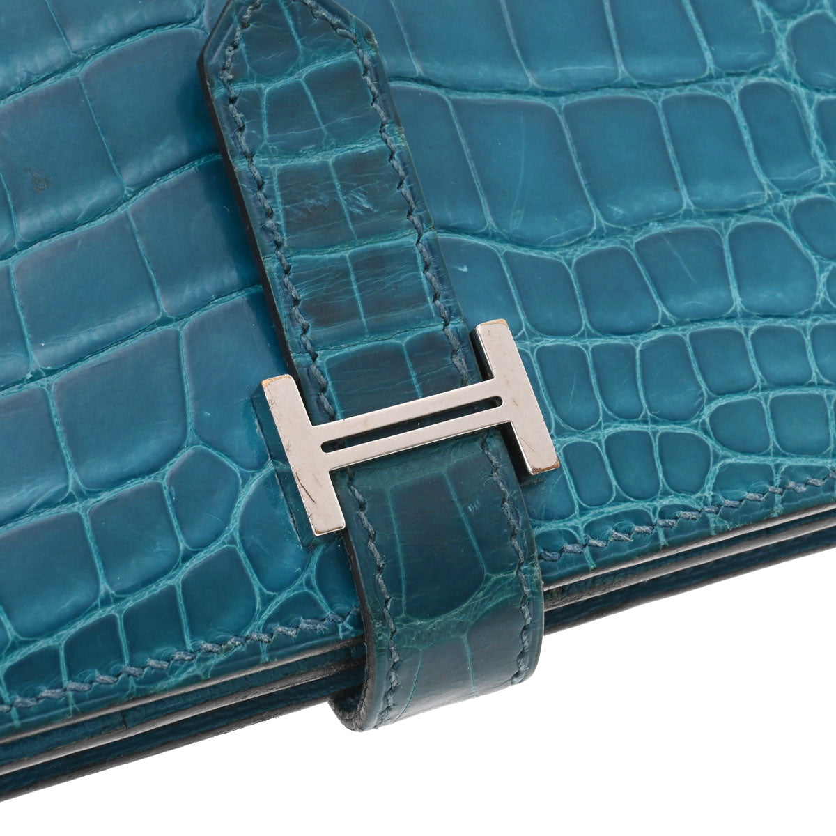 ❤未使用品❤ベアンスフレ ブルーランｘシルバー金具 エルメス □Q刻印 エルメスベアンスフレ ブルーイズミール シルバー金具 □Q刻印