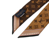 LOUIS VUITTON ルイヴィトン バンドーBB アルテイメット 茶/白 M76894 レディース シルク100％ スカーフ Aランク 中古 銀蔵