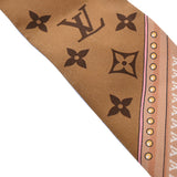 LOUIS VUITTON ルイヴィトン バンドーBB アルテイメット 茶/白 M76894 レディース シルク100％ スカーフ Aランク 中古 銀蔵
