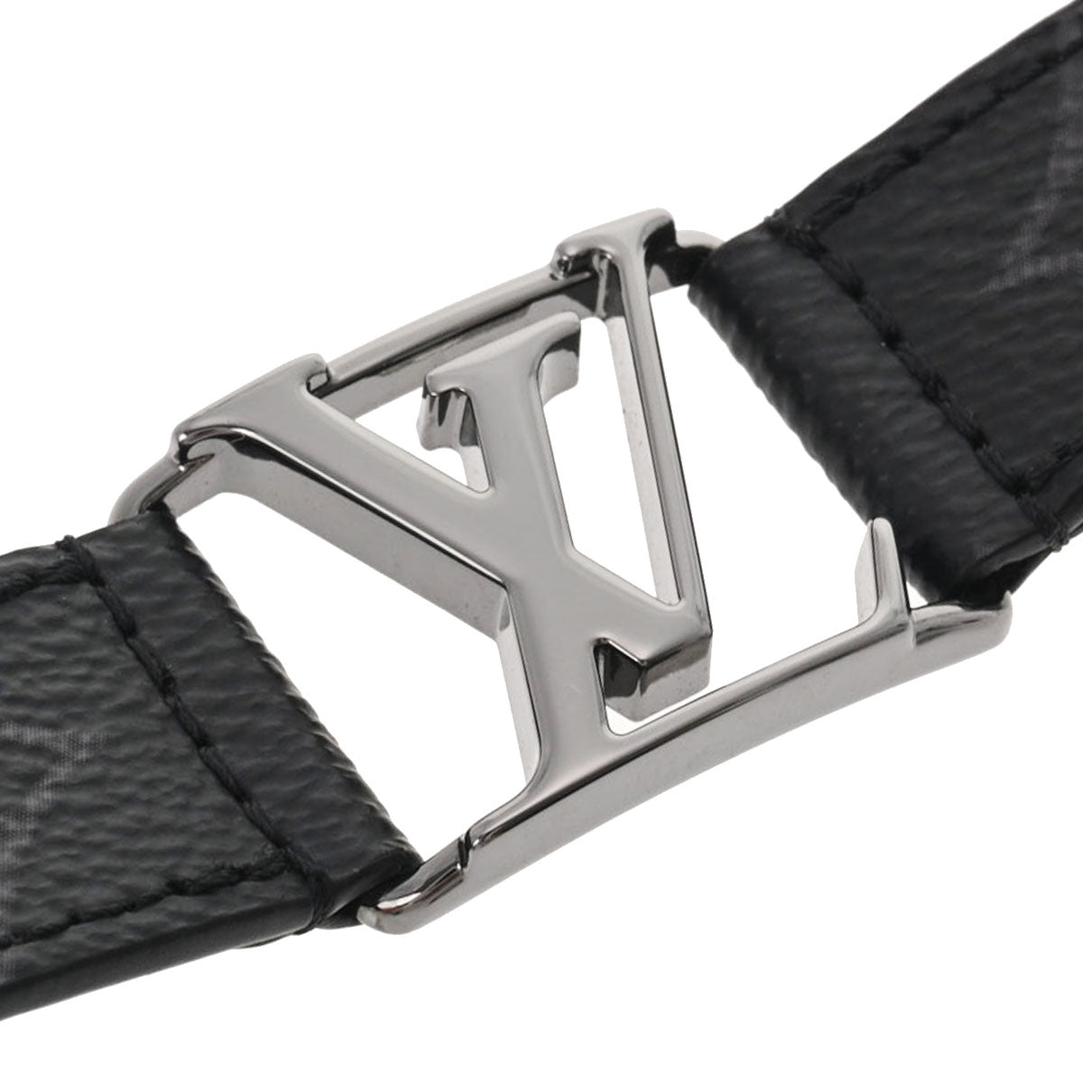 ルイヴィトンホッケンハイム 43019 黒/グレー シルバー金具 メンズ