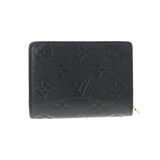 LOUIS VUITTON ルイヴィトン モノグラムアンプラント ポルトフォイユ クレア ノワール M80151 レディース レザー 二つ折り財布 ABランク 中古 銀蔵