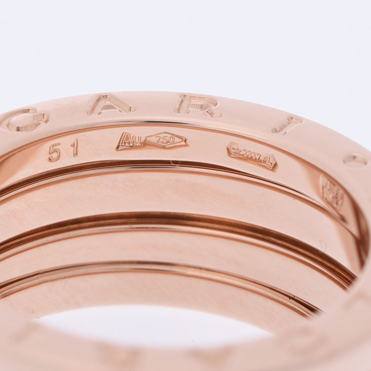 ブルガリB-ZERO1 Sサイズ #51 レディース K18ピンクゴールド リング