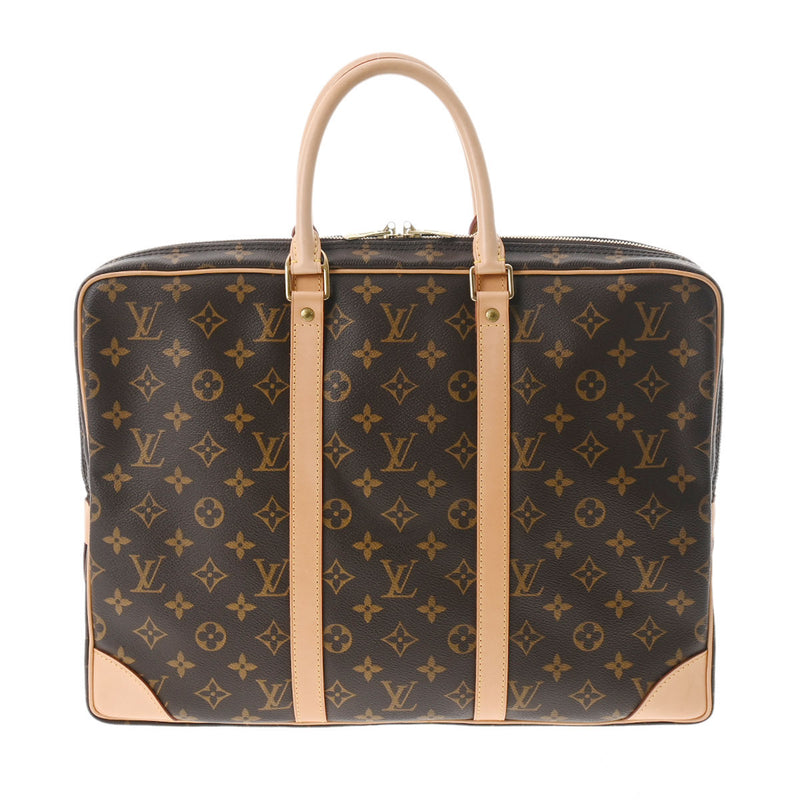 LOUIS VUITTON ルイヴィトン モノグラム ポルトドキュマン ヴォワヤージュ ブラウン M53361 メンズ モノグラムキャンバス ビジネスバッグ Aランク 中古 銀蔵