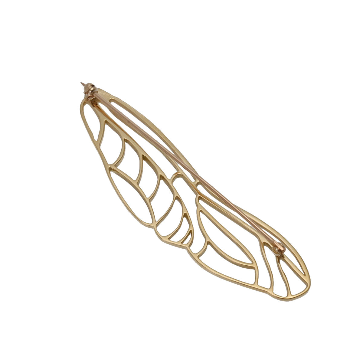 ティファニー羽 モチーフ ユニセックス K18イエローゴールド ブローチ