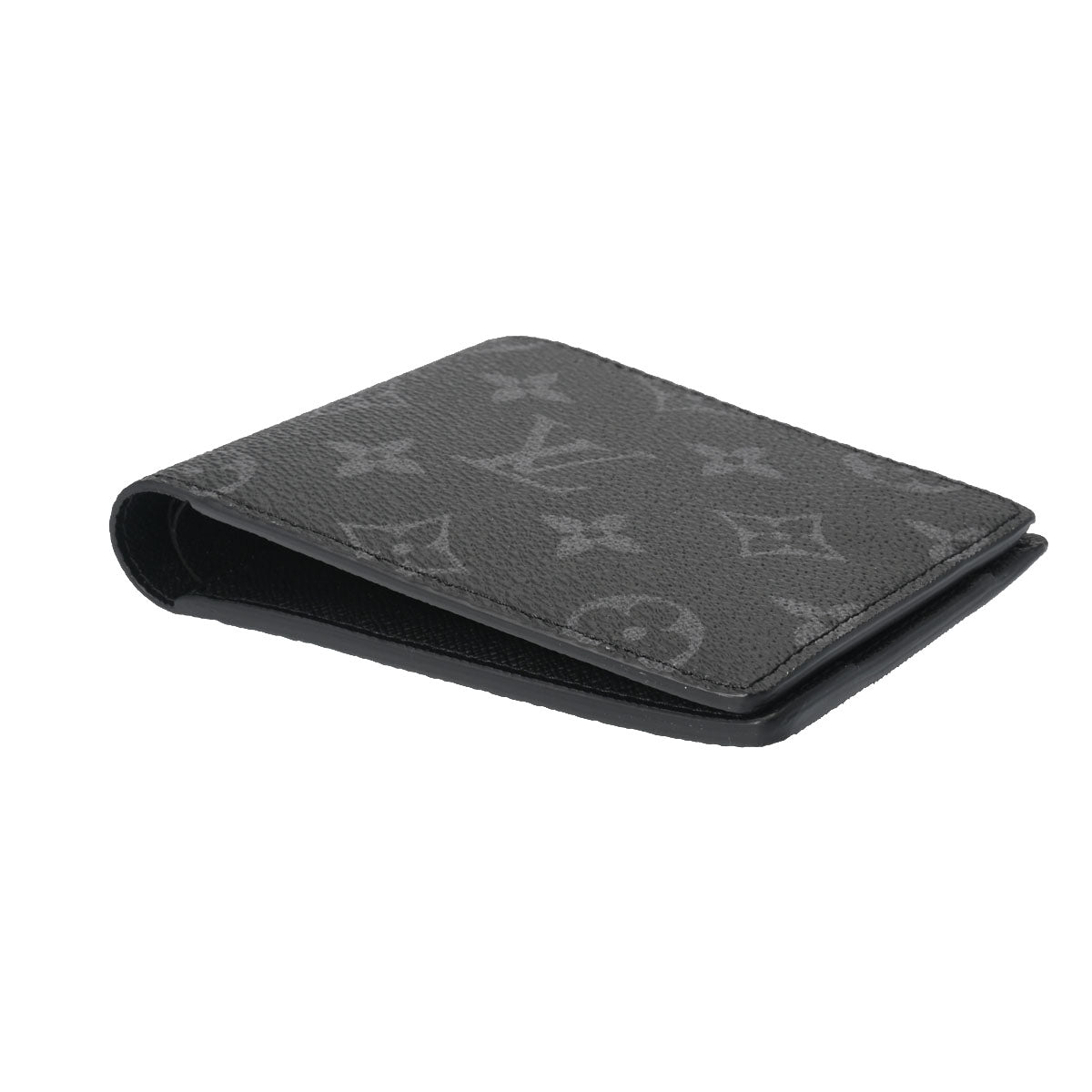 ルイヴィトンポルトフォイユ ミュルティプル 黒/グレー メンズ 二