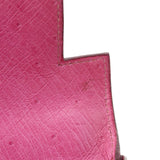 HERMES エルメス ケリー28 内縫い フューシャピンク シルバー金具 □I刻印(2005年頃) レディース オーストリッチ 2WAYバッグ Bランク 中古 銀蔵
