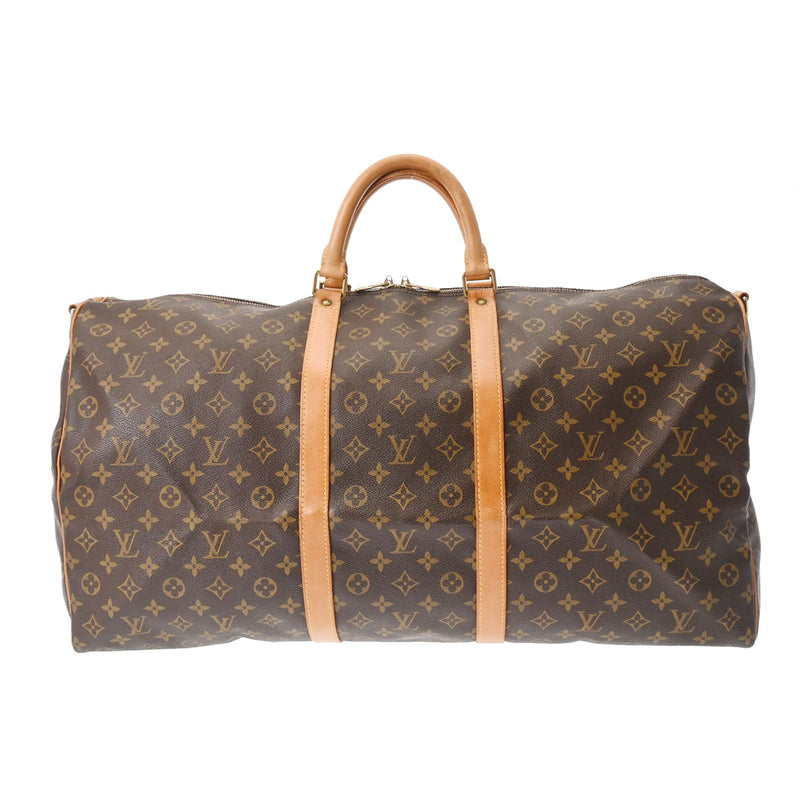 LOUIS VUITTON ルイヴィトン モノグラム キーポル バンドリエール 60 ブラウン M41412 ユニセックス モノグラムキャンバス ボストンバッグ Bランク 中古 銀蔵