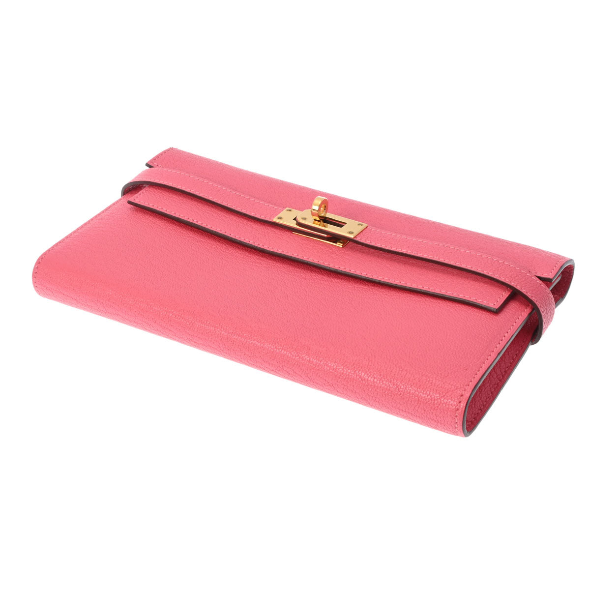 HERMES　エルメス　ケリーウォレット　ローズリップスティック HERMES エルメス シェーブル ケリーウォレット ローズリップスティック
