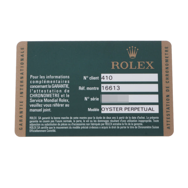 ROLEX ロレックス サブマリーナ 青ベゼル 16613 メンズ SS/YG 腕時計 自動巻き 青文字盤 Aランク 中古 銀蔵