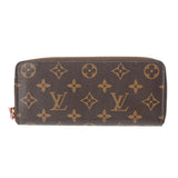 LOUIS VUITTON ルイヴィトン モノグラム ポルトフォイユクレマンス ブラウン/フューシャ M60742 レディース モノグラムキャンバス 長財布 ABランク 中古 銀蔵